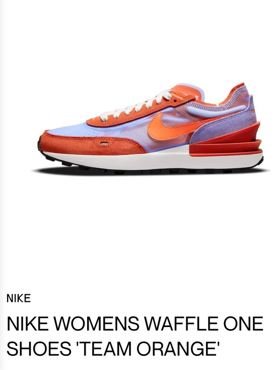 Nike Shoes - Women’s Nike Waffle One Team Orange Sz 10 NO INSOLES DC2533-800 Like New No Box